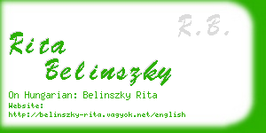 rita belinszky business card